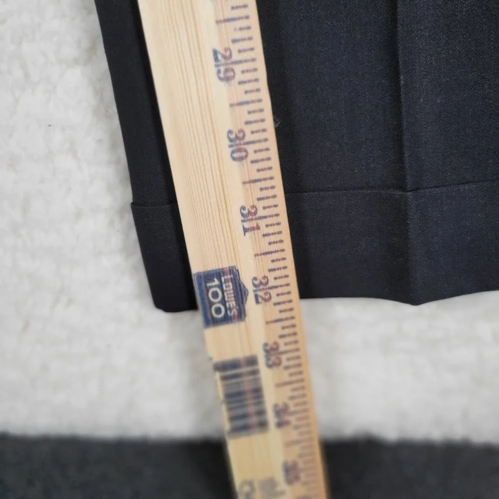 Ralph Lauren Dress Pants Mens Size 36x31 Black Pleated Straight Leg Trousers